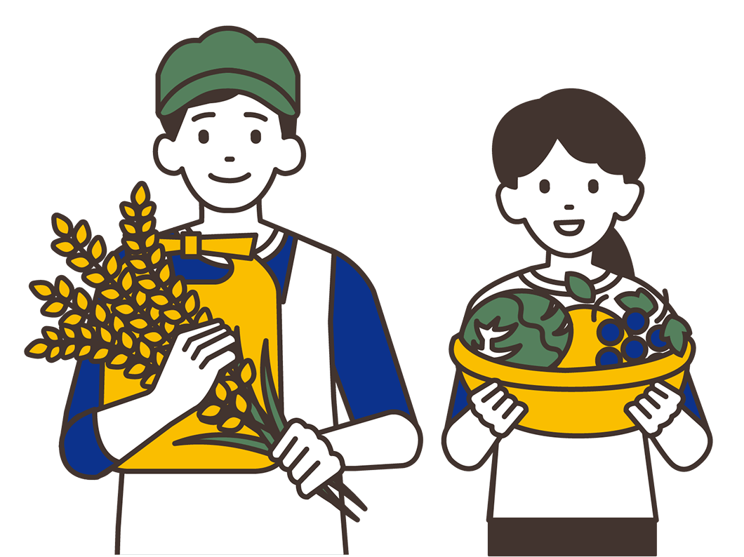 地域の農業者のイラスト